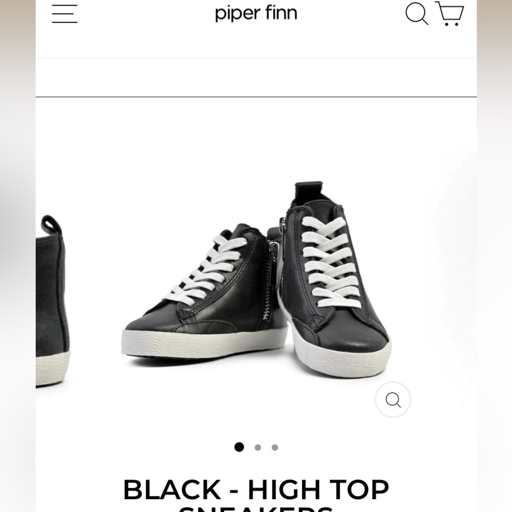 Piper finn black high top sneakers